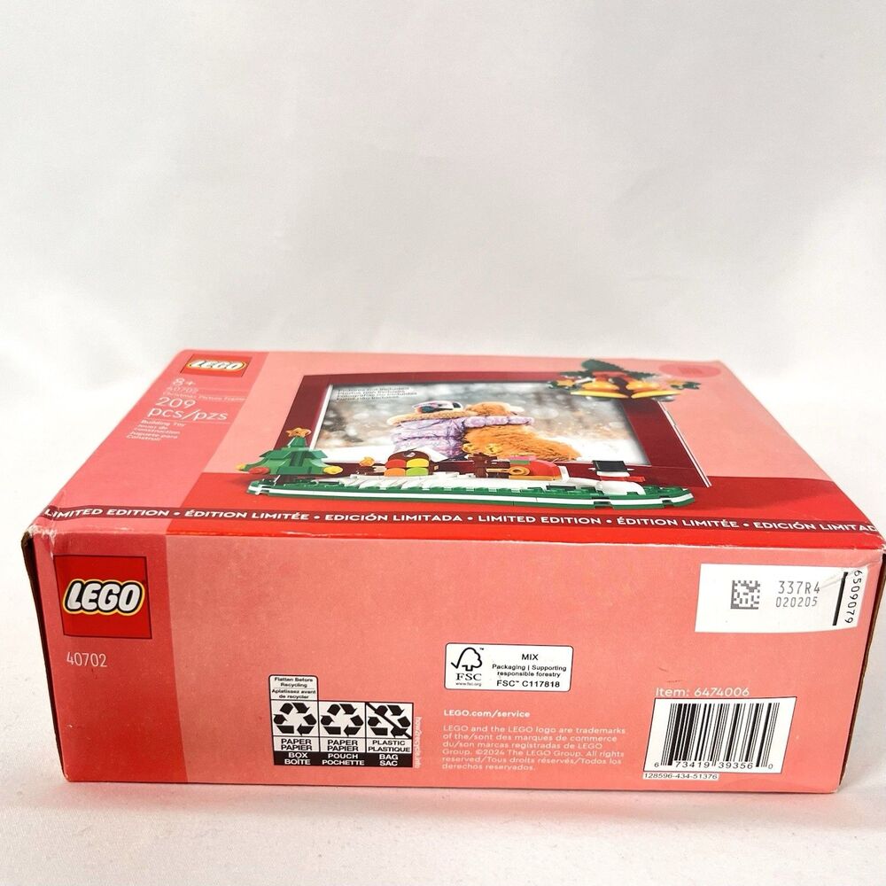 LEGO 40702 Christmas Picture Frame 209pcs Set Limited Edition New Box Wear - Picture 6 of 10